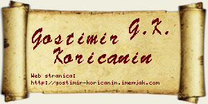 Gostimir Korićanin vizit kartica